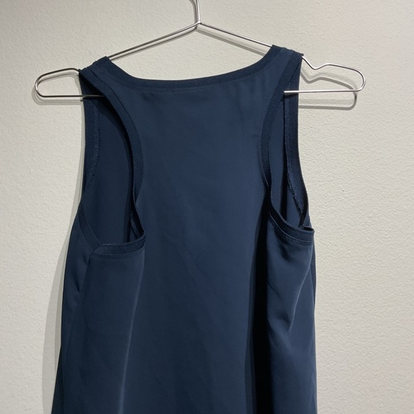 Cynthia Rowley Jersey Tank Dress Size 6.Knee Length Navy Blue Dress Short Sleeve - Picture 6 of 8